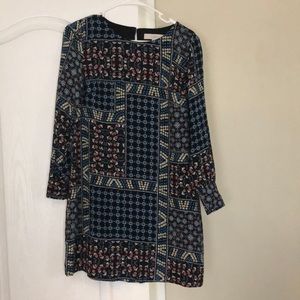 Fun block pattern shift dress